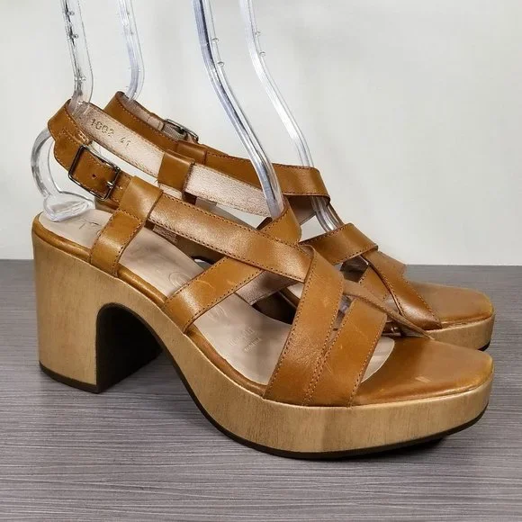 Wonders Shoes Wonders L02 Strappy Platform Sandals Brown